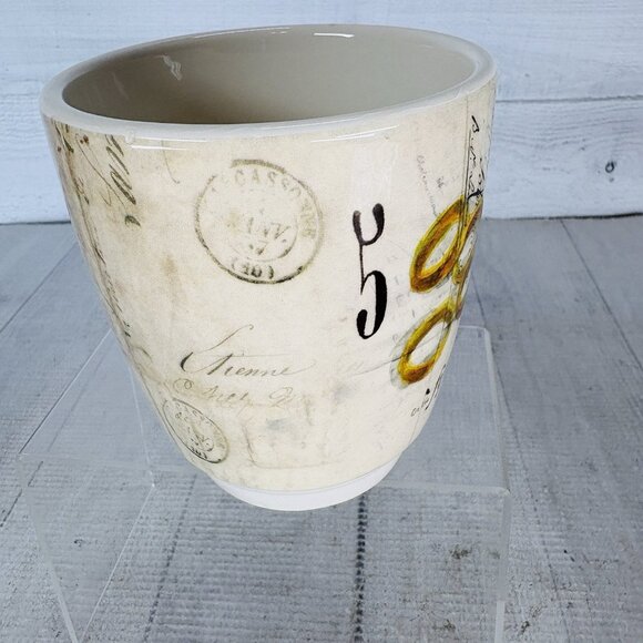 2010 Williams Sonoma 12 DAYS OF CHRISTMAS Multimotif Black Numbers 5/6 Cup Mug - Picture 3 of 16